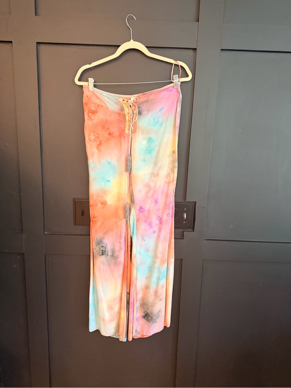 Indah Pastel Tie-Dye Lace-Up Pants